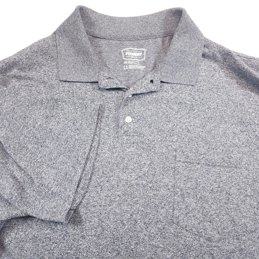 The Foundry Supply Co Mens 2XL Gray Pocket Polo Shirt Big Tall Cotton Blend